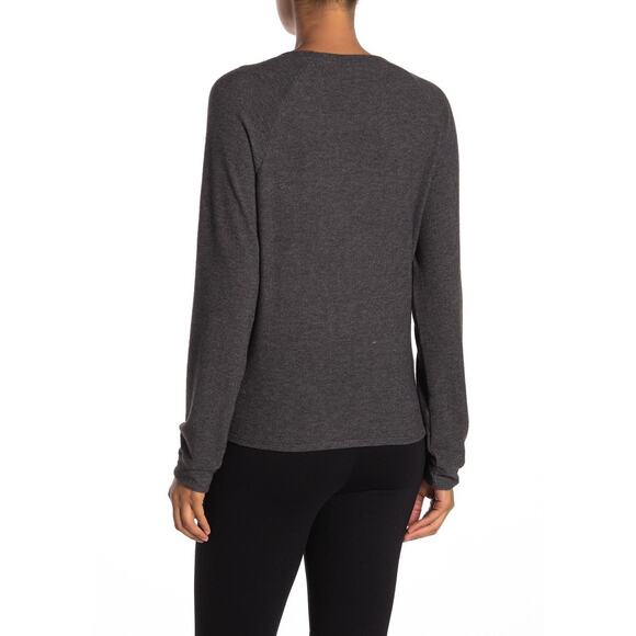 Show Me Your Mumu Women Raven Tie Gray Sweater - Picture 2 of 7